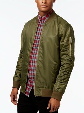 Men's Olive Bomber Jacket | Size S
